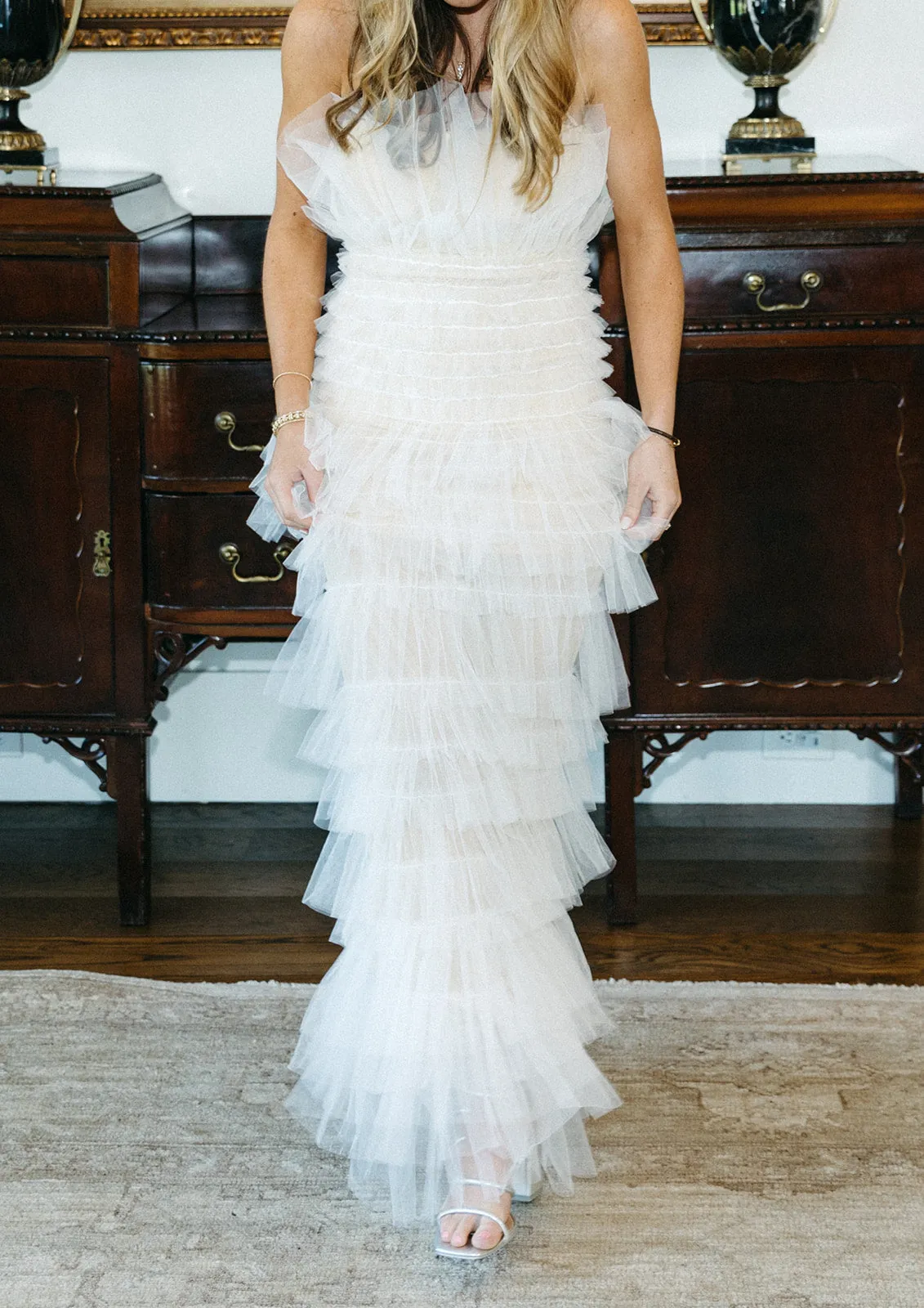 Tell Me About It Tulle Dress - White/Nude