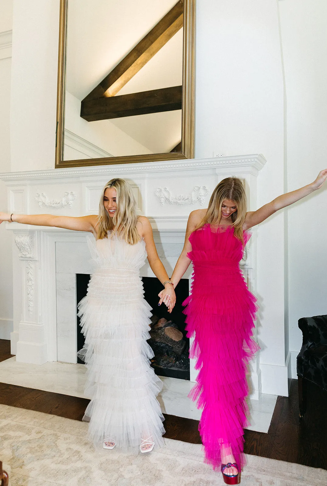 Tell Me About It Tulle Dress - White/Nude