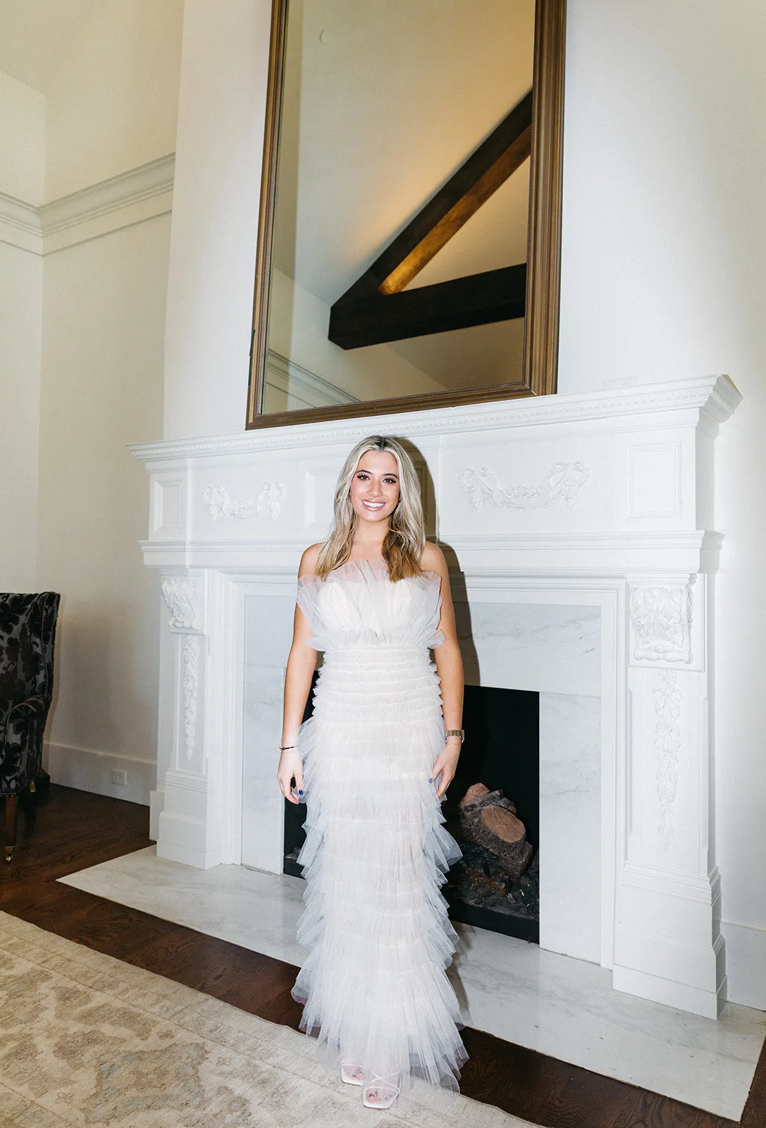 Tell Me About It Tulle Dress - White/Nude