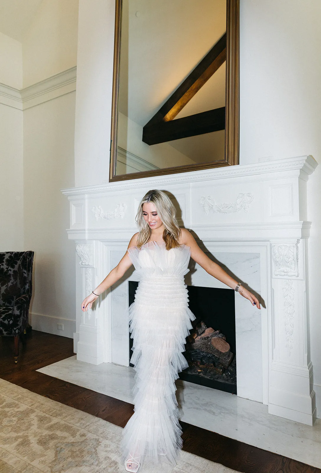 Tell Me About It Tulle Dress - White/Nude