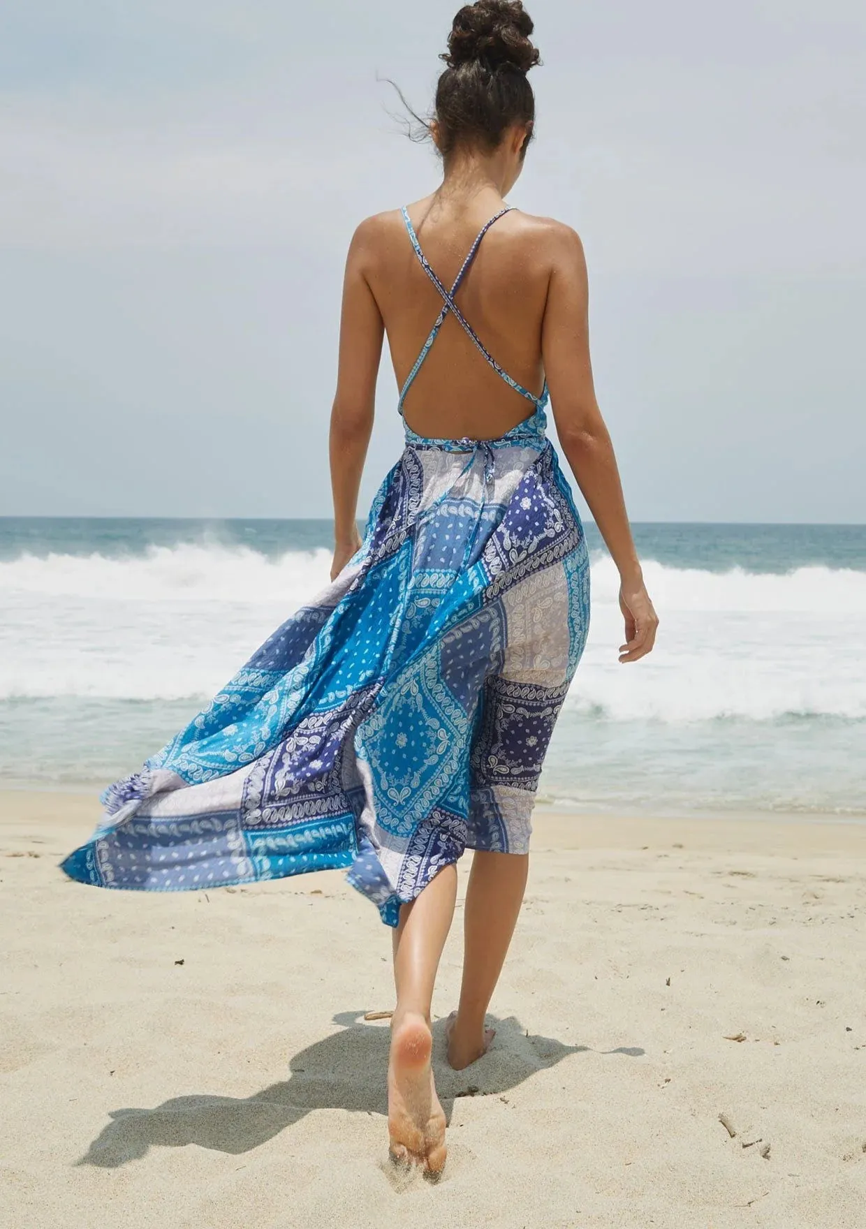 The Azure Seaside Halter Dress