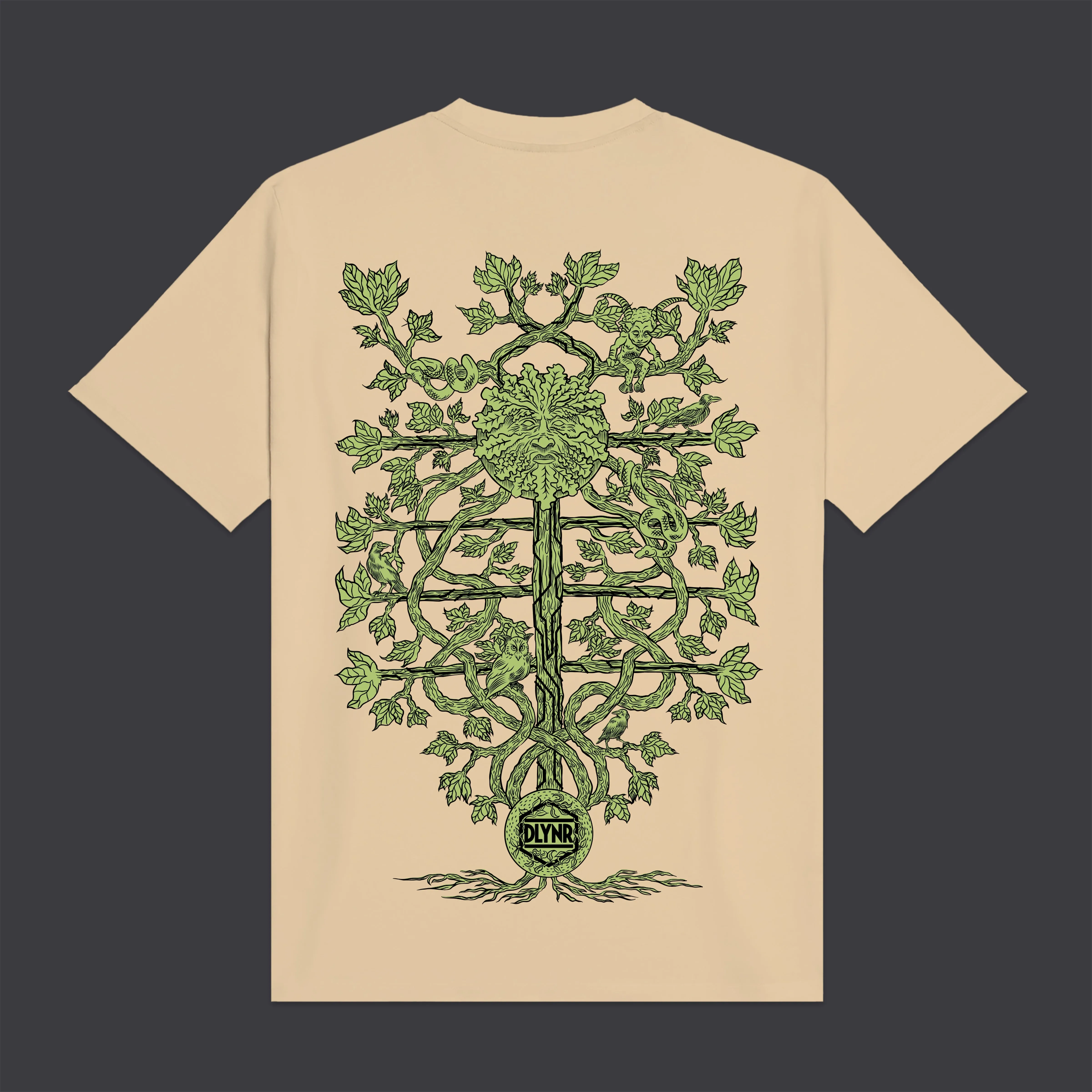 The Green Man Tee Beige