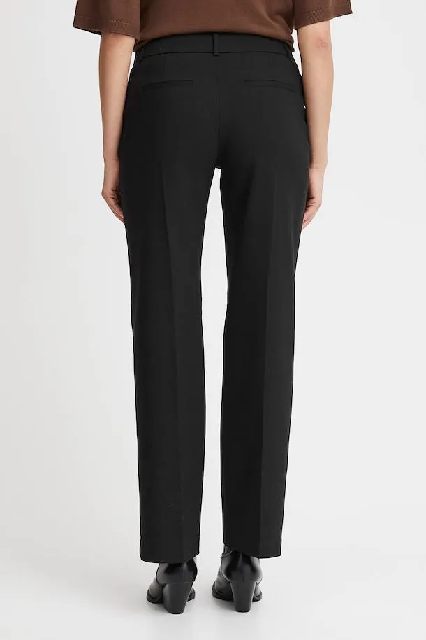 The Tessa Straight Leg Trouser - Black