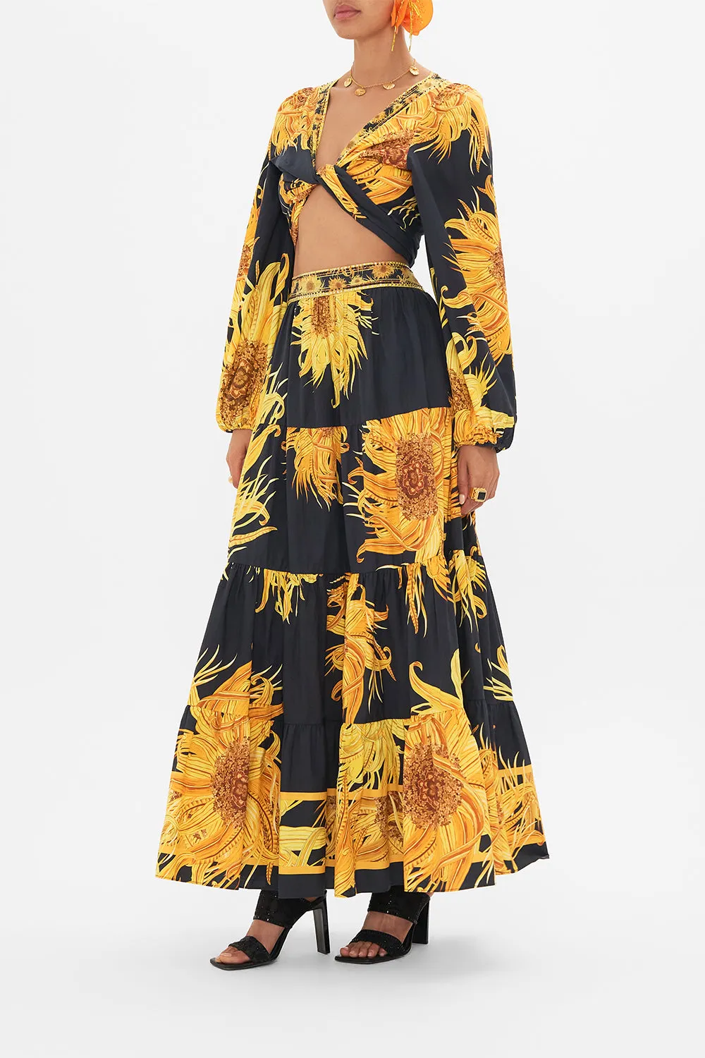 TIERED MAXI SKIRT MAKE ME YOUR MASTERPIECE