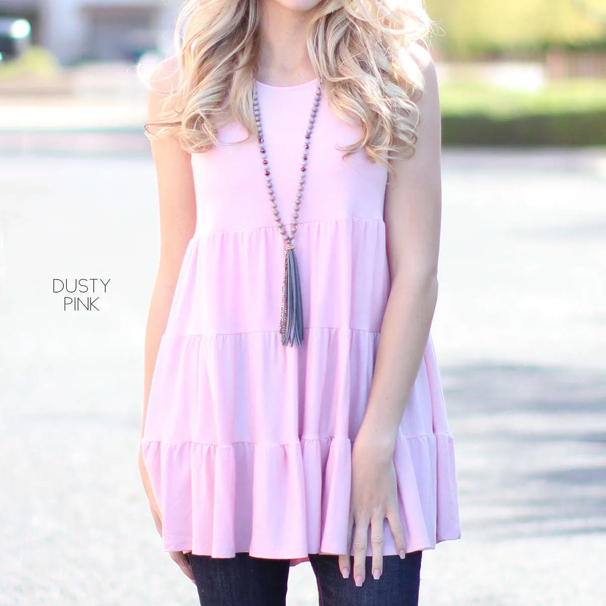 Tiered Sleeveless Tunic | S-XL