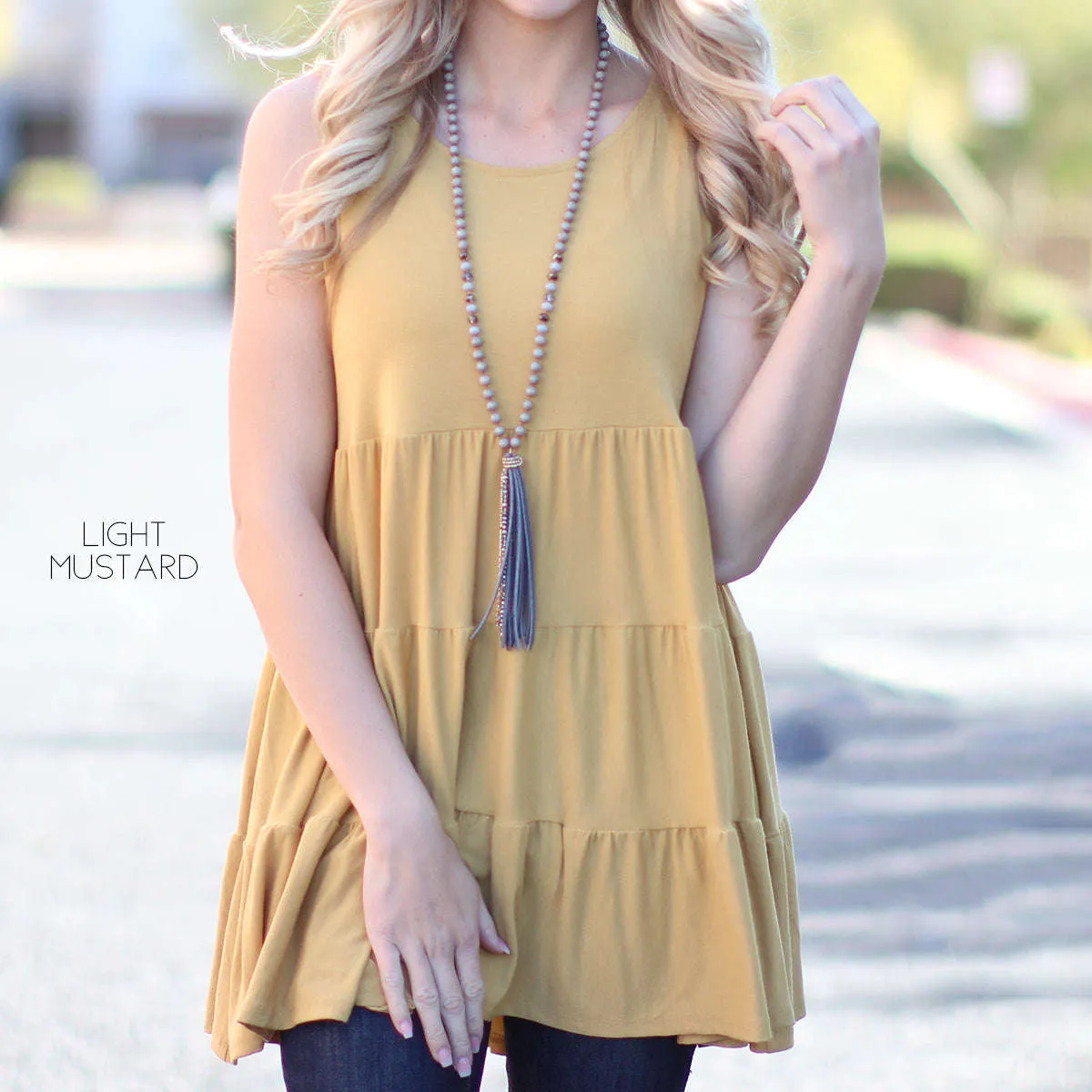 Tiered Sleeveless Tunic | S-XL