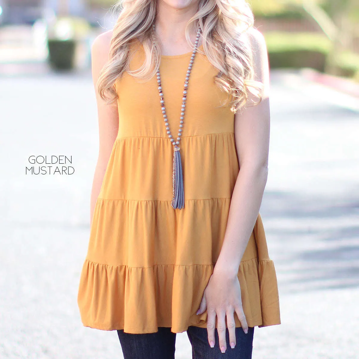 Tiered Sleeveless Tunic | S-XL