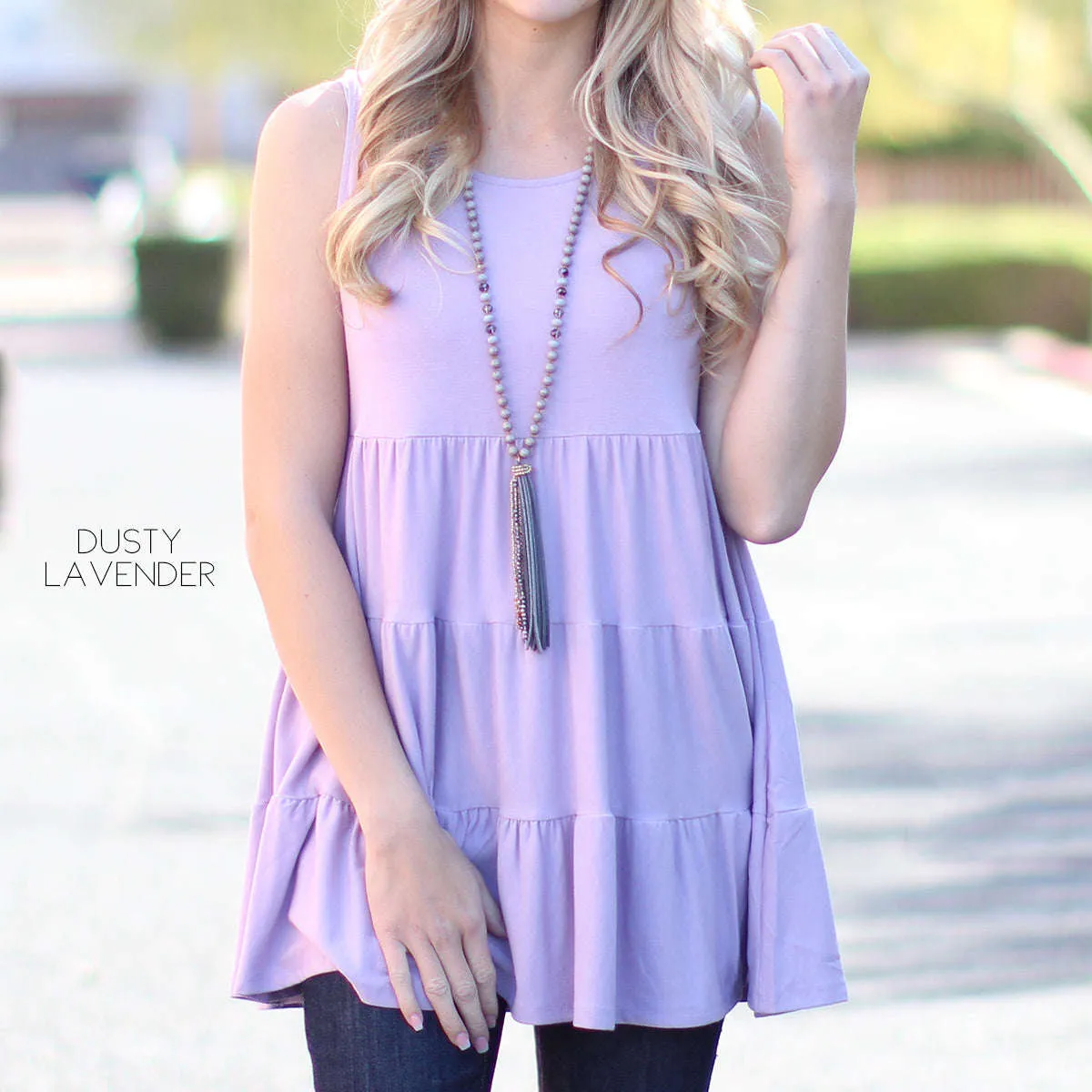 Tiered Sleeveless Tunic | S-XL