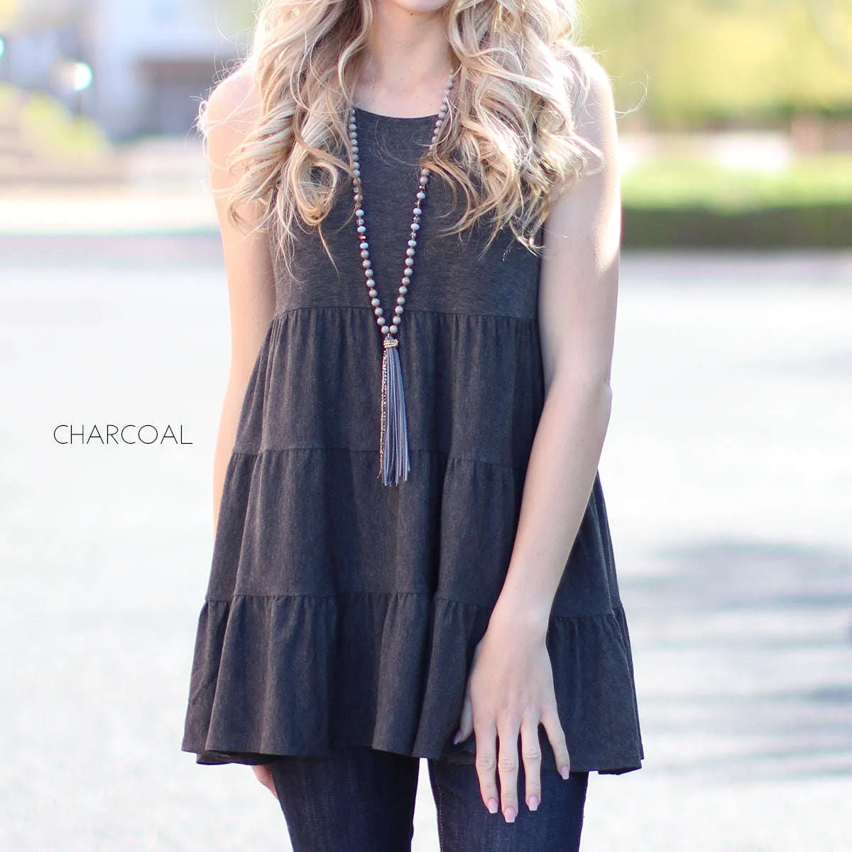 Tiered Sleeveless Tunic | S-XL