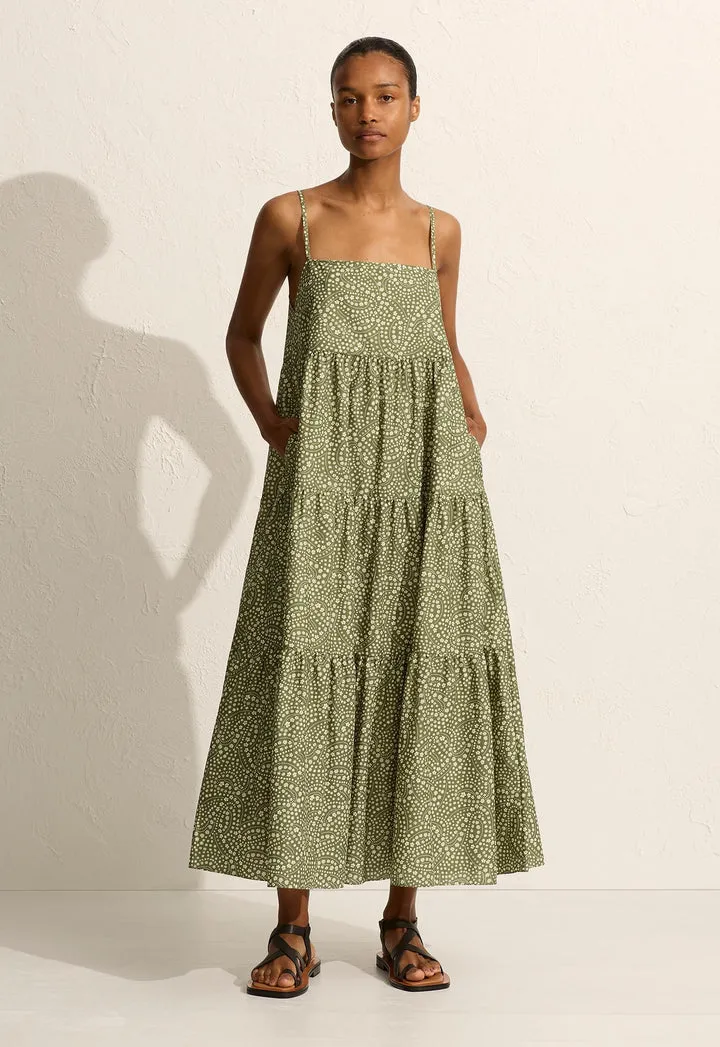 TIERED SUNDRESS - JASMINE OLIVE