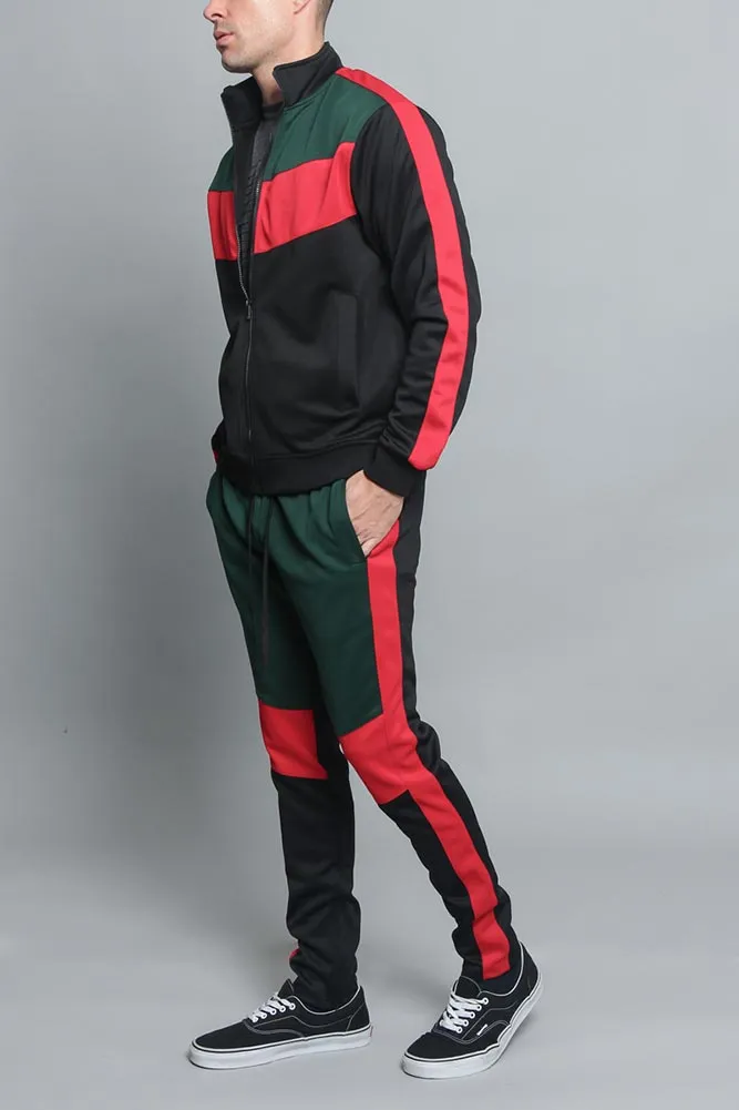Tri Color Blocked Track Suit