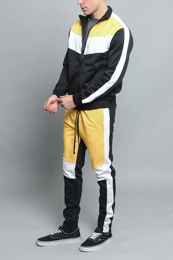 Tri Color Blocked Track Suit