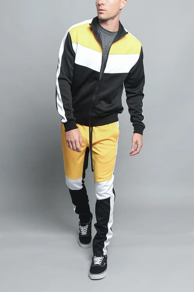 Tri Color Blocked Track Suit