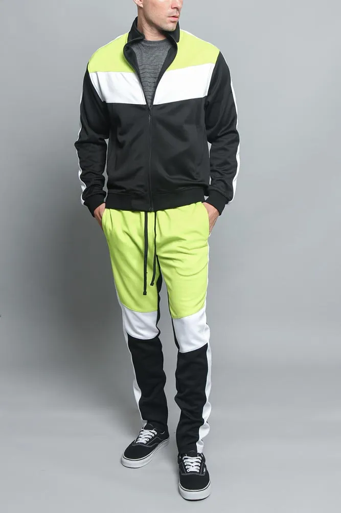 Tri Color Blocked Track Suit