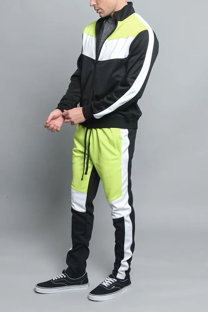 Tri Color Blocked Track Suit
