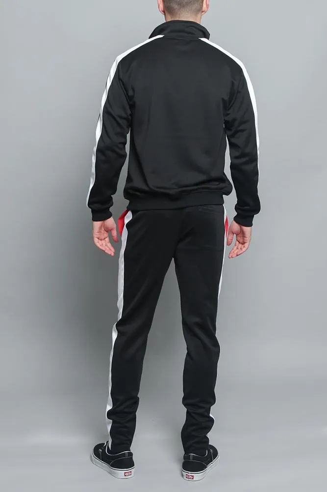 Tri Color Blocked Track Suit