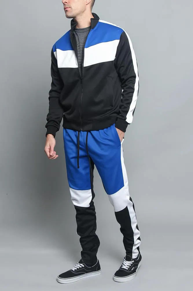 Tri Color Blocked Track Suit