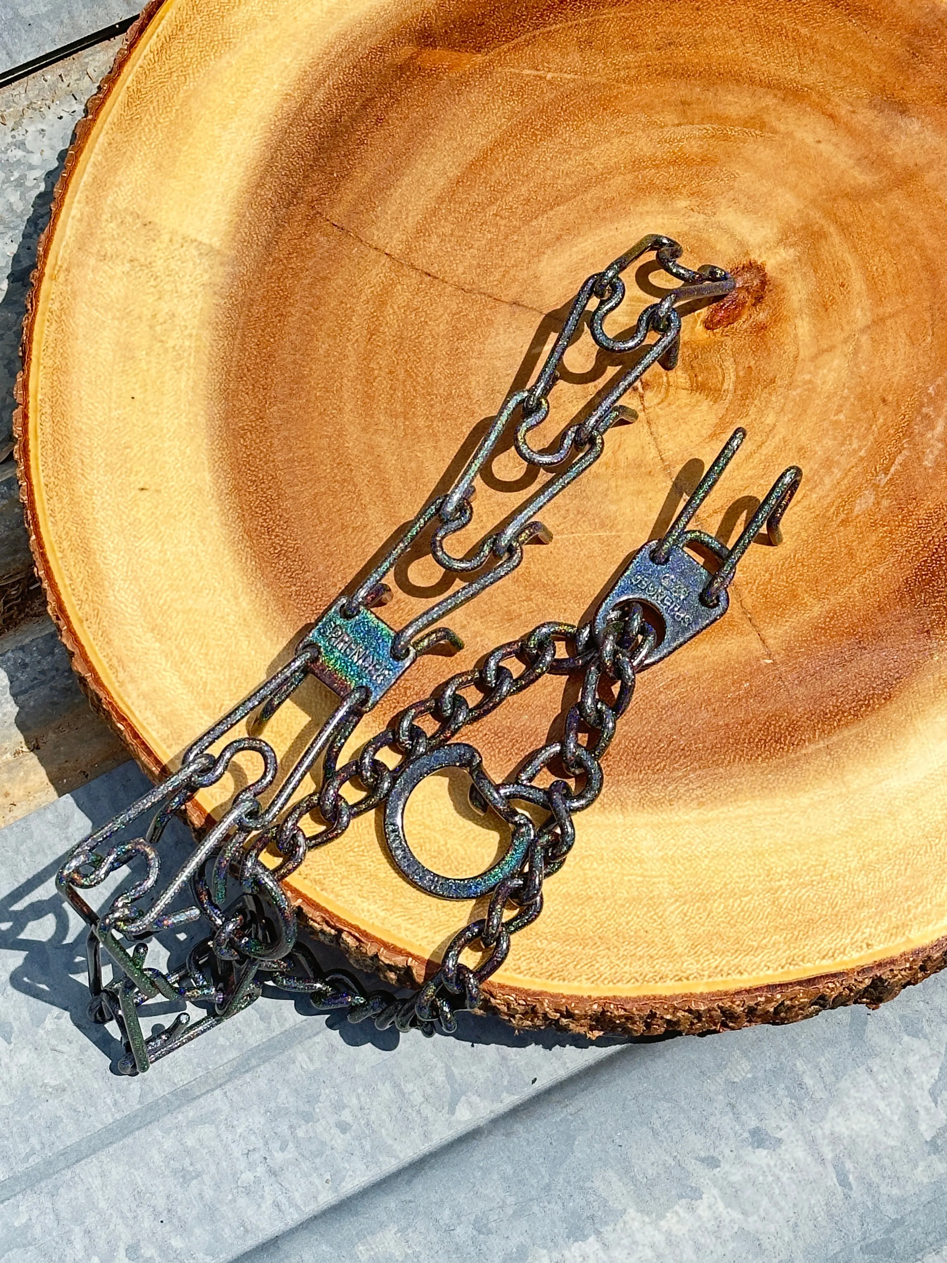 Universe Black Holo Custom Powder Coated Herm Sprenger Prong Collar for Dogs