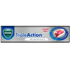 Vicks Triple Action Lozenges Sugar Free 42g (A)