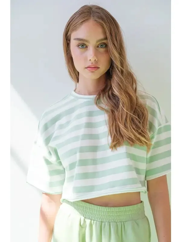 VIOLA STRIPE CROP TOP
