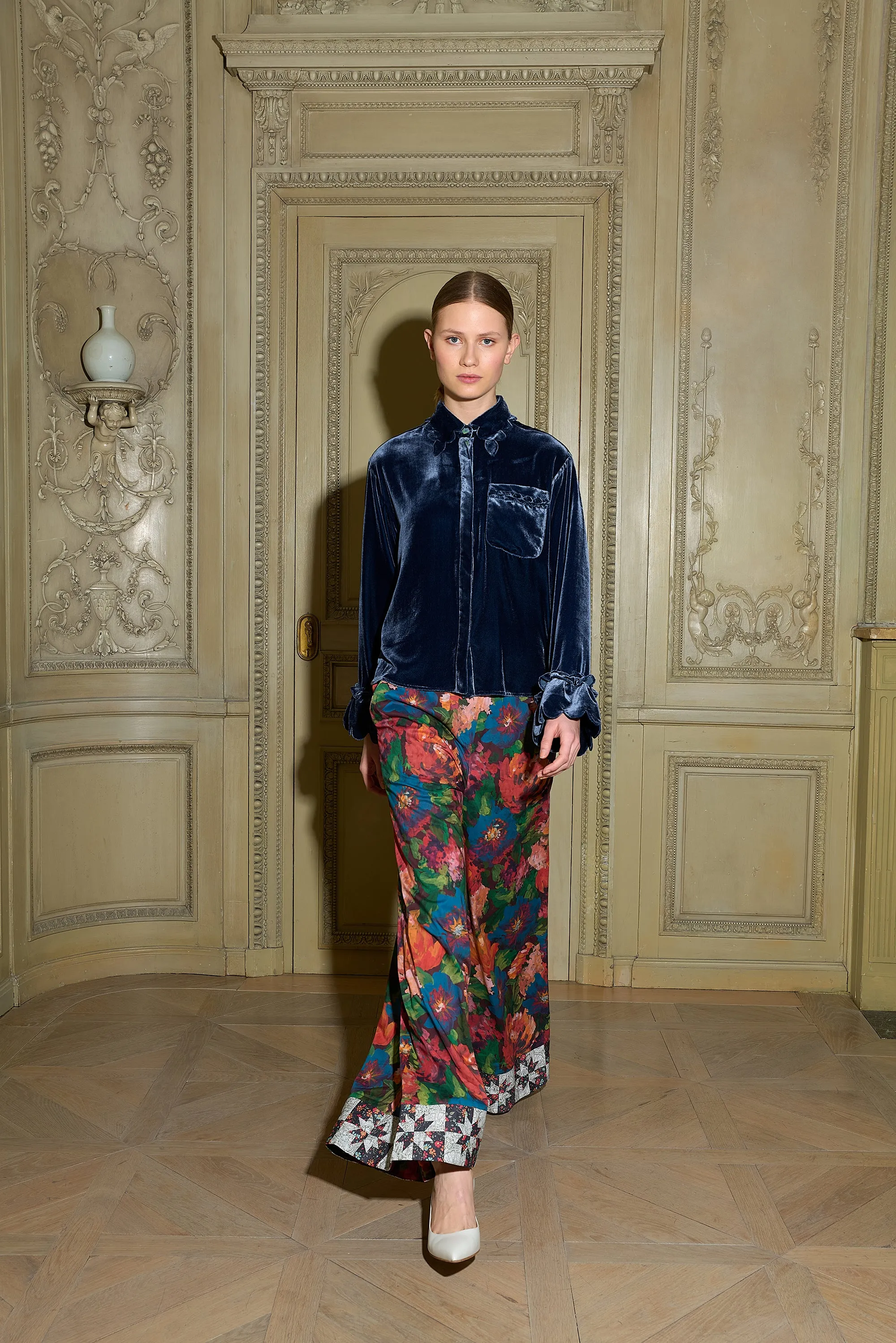 WILHELM artisanal mosaic patchwork pants