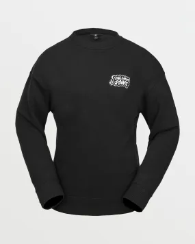 Womens Essential Crew Fleece - Black