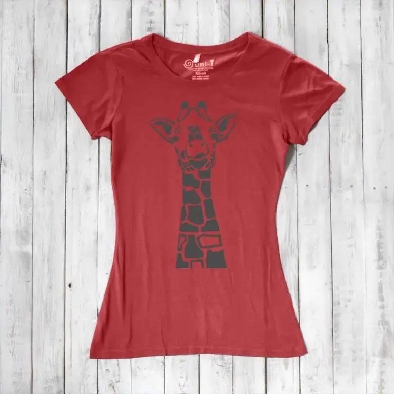 Women's Giraffe T-shirt - Stylish and Comfortable Animal Print