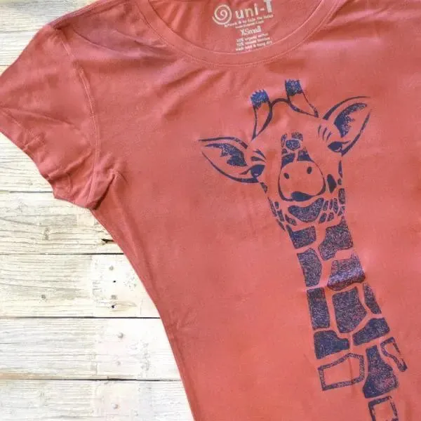 Women's Giraffe T-shirt - Stylish and Comfortable Animal Print