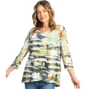 Women's Jess & Jane Burnout Sublimation Tunic Lily Pond