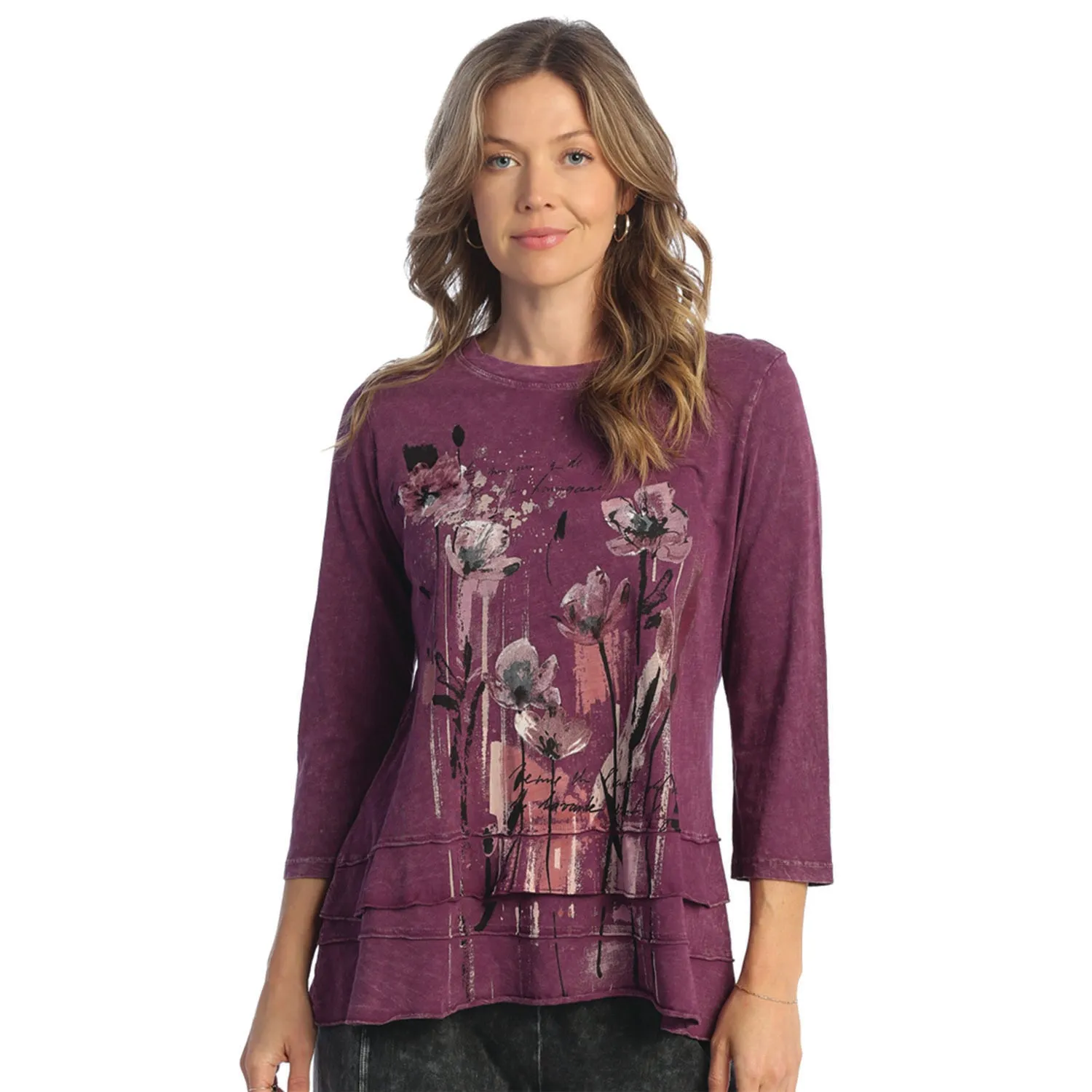 Women's Jess & Jane Cotton Club Layered Tunic Plum Sierra
