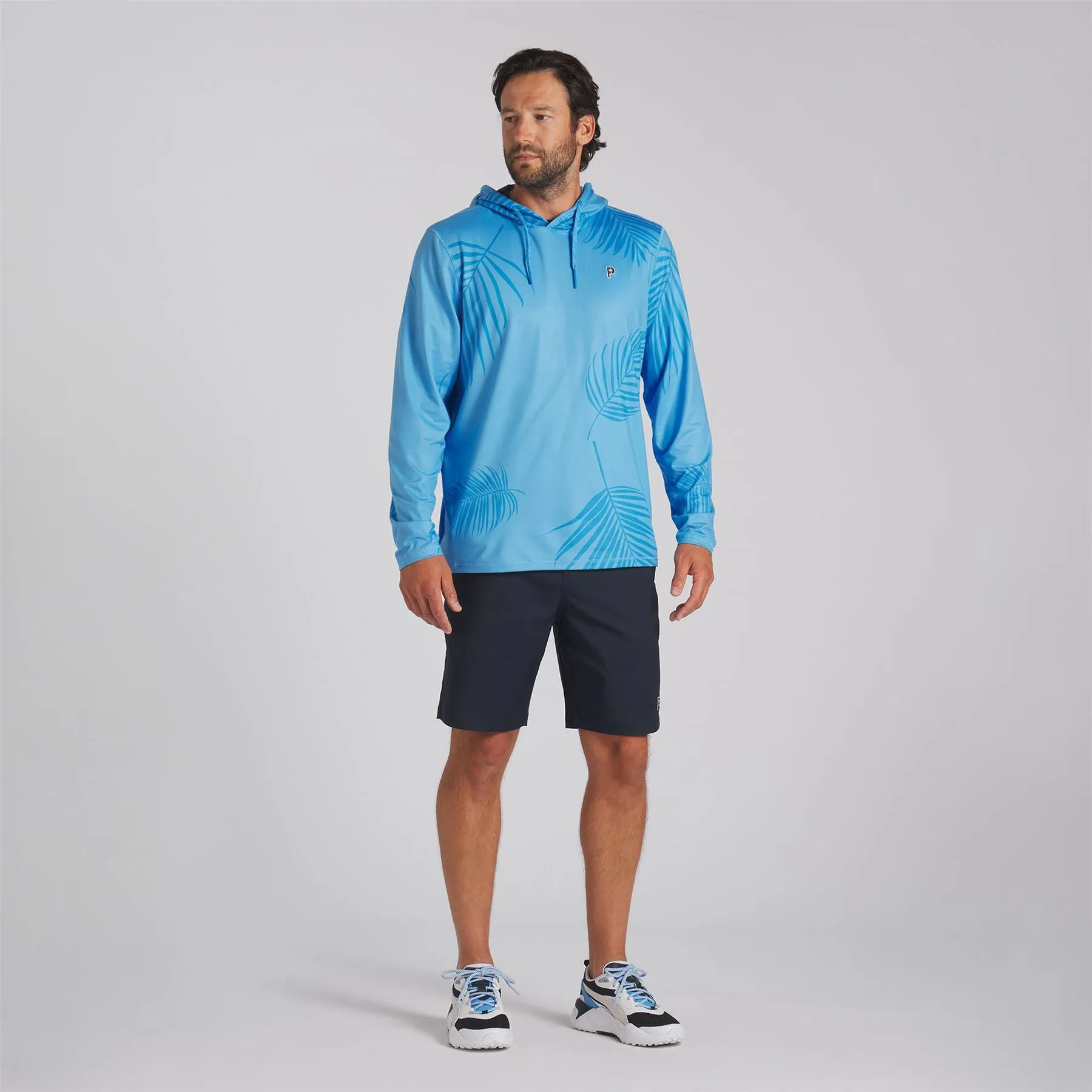x PTC Palm Print Hoodie Regal Blue - SS24