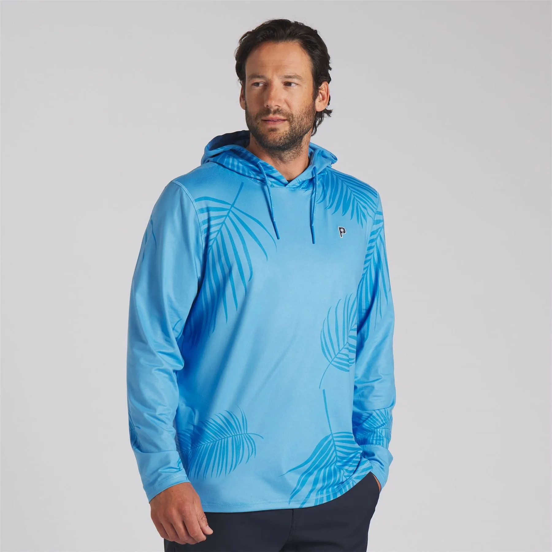 x PTC Palm Print Hoodie Regal Blue - SS24