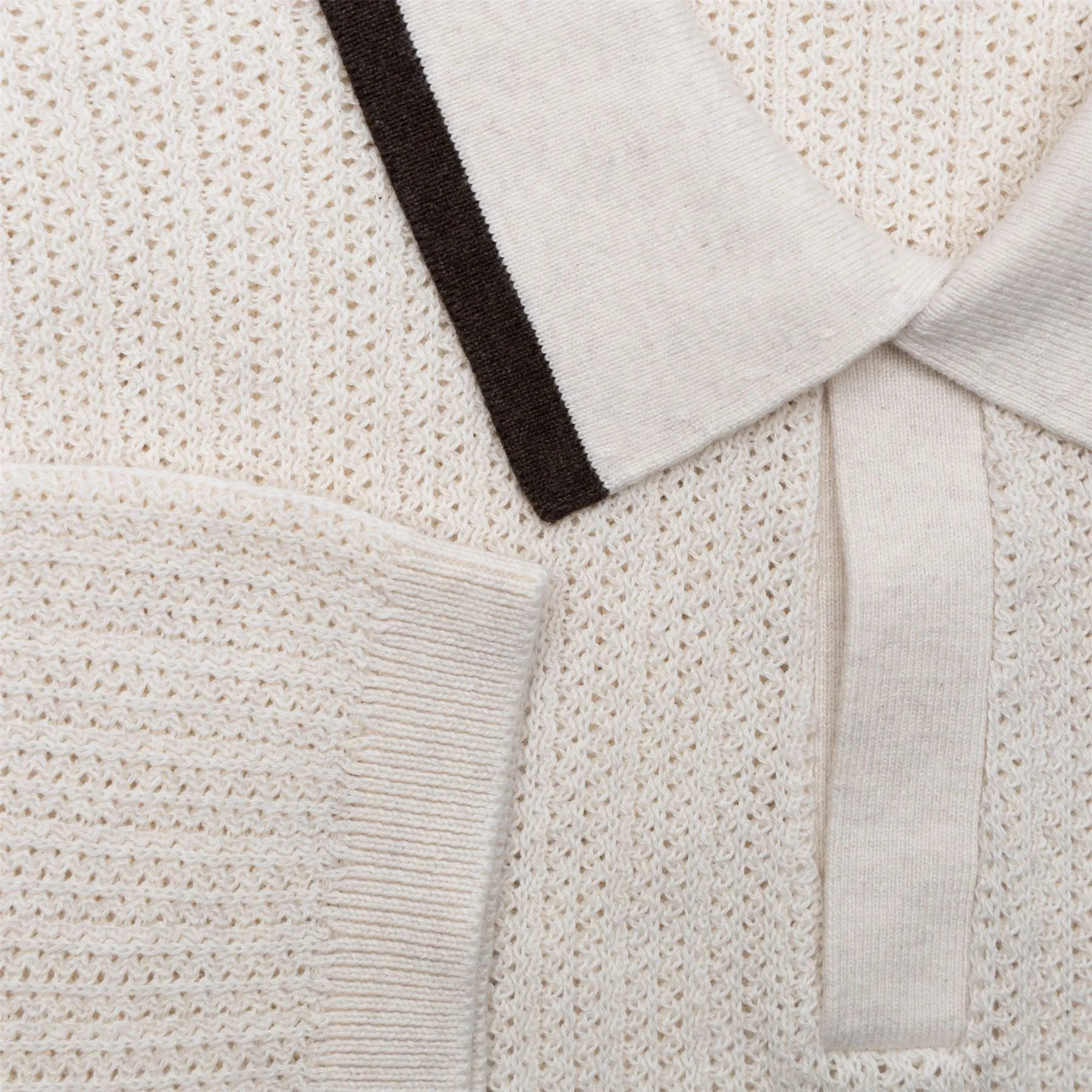 x TRENDYGOLF Cotton Blend SS Pullover Cream Multi - SS24