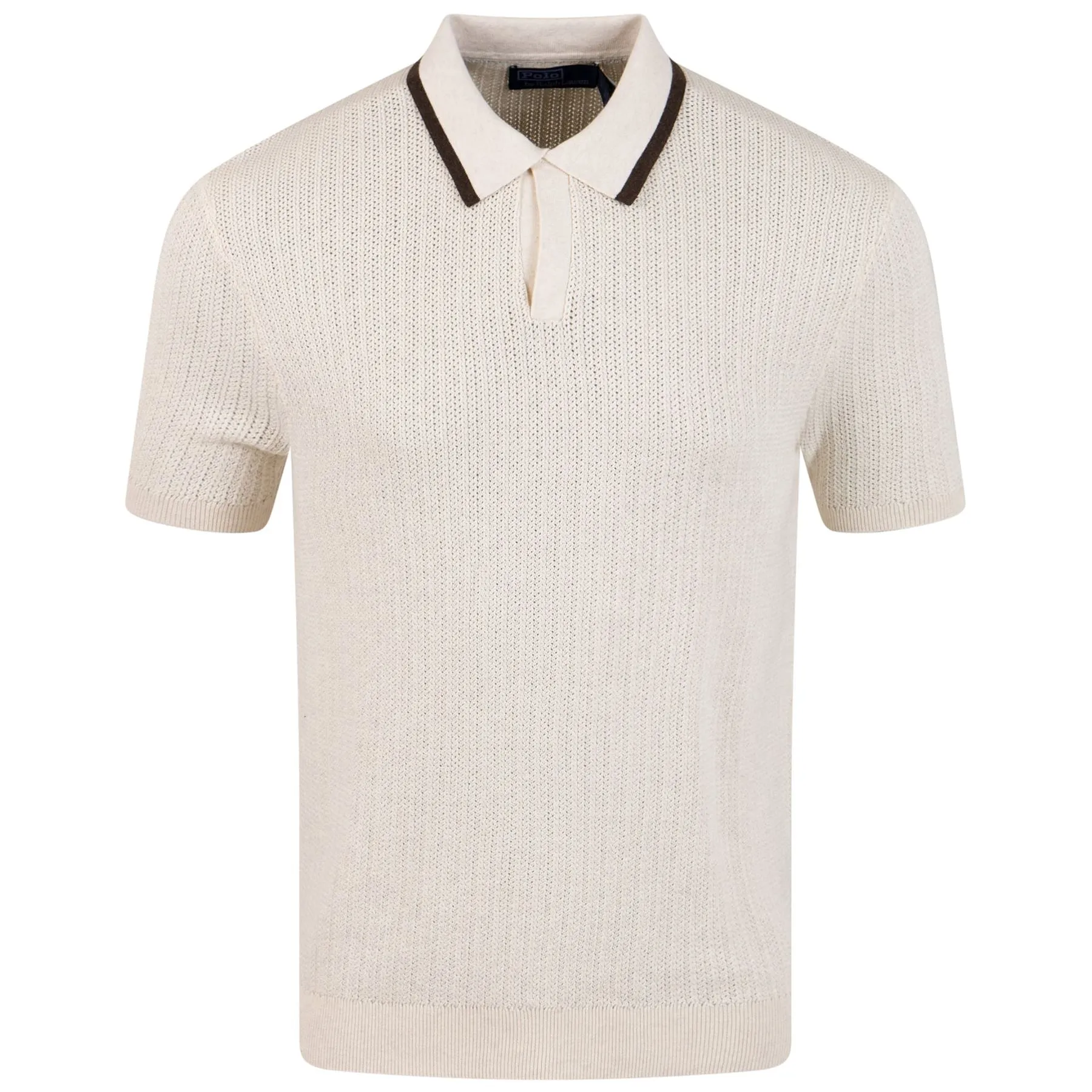 x TRENDYGOLF Cotton Blend SS Pullover Cream Multi - SS24