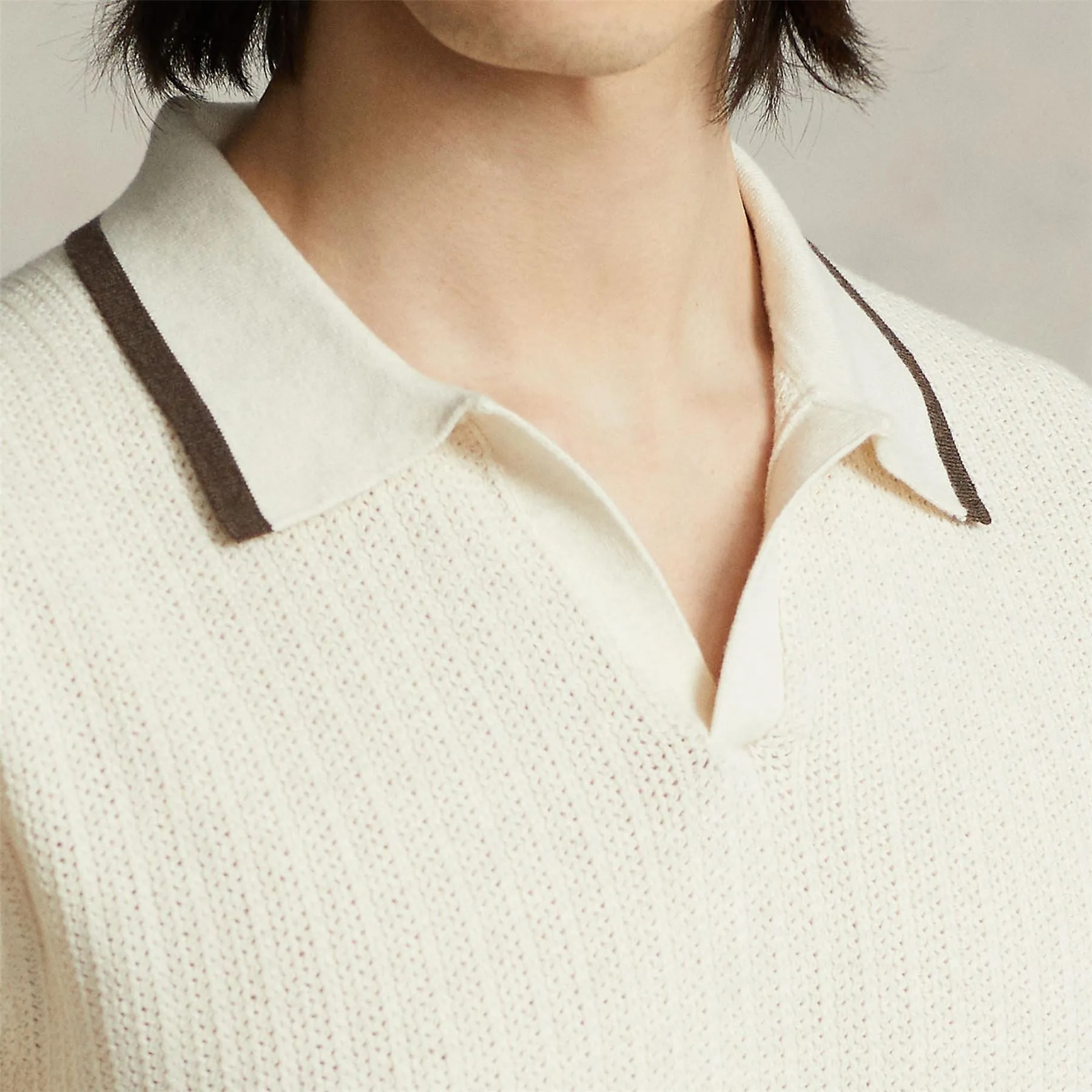 x TRENDYGOLF Cotton Blend SS Pullover Cream Multi - SS24