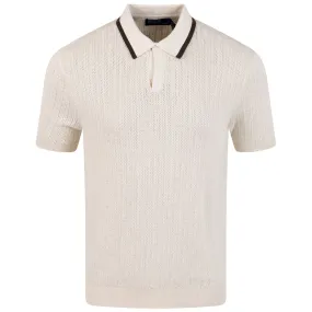 x TRENDYGOLF Cotton Blend SS Pullover Cream Multi - SS24