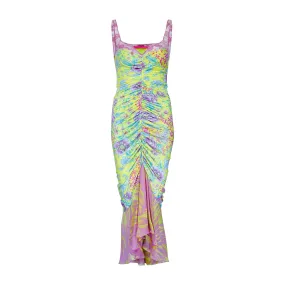 Y2K Emanuel Ungaro Yellow Floral Print Slip Dress
