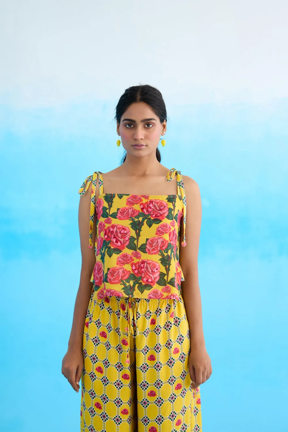 Yellow Rose Hi-Low Strappy Top