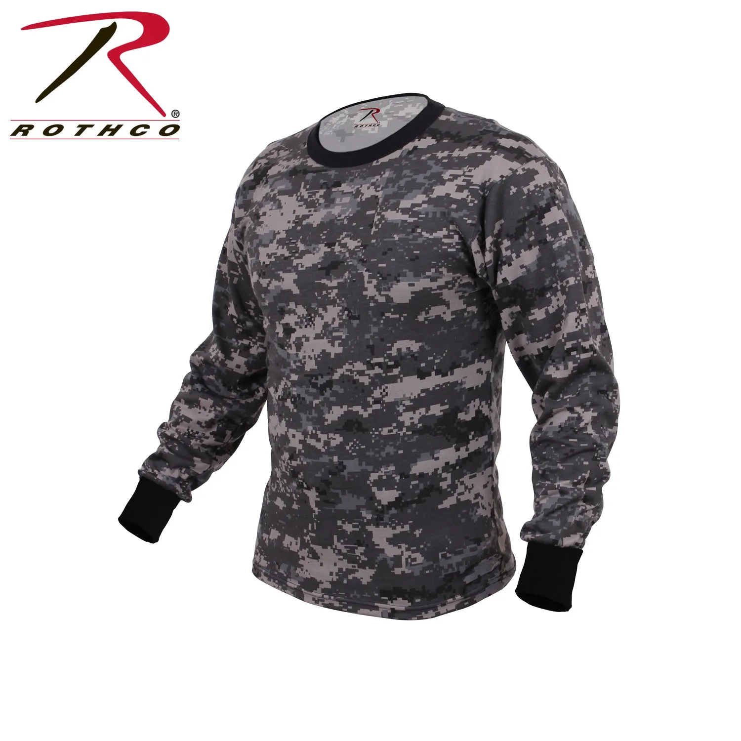 [Y.E.S] Rothco Long Sleeve Digital Camo T-Shirt