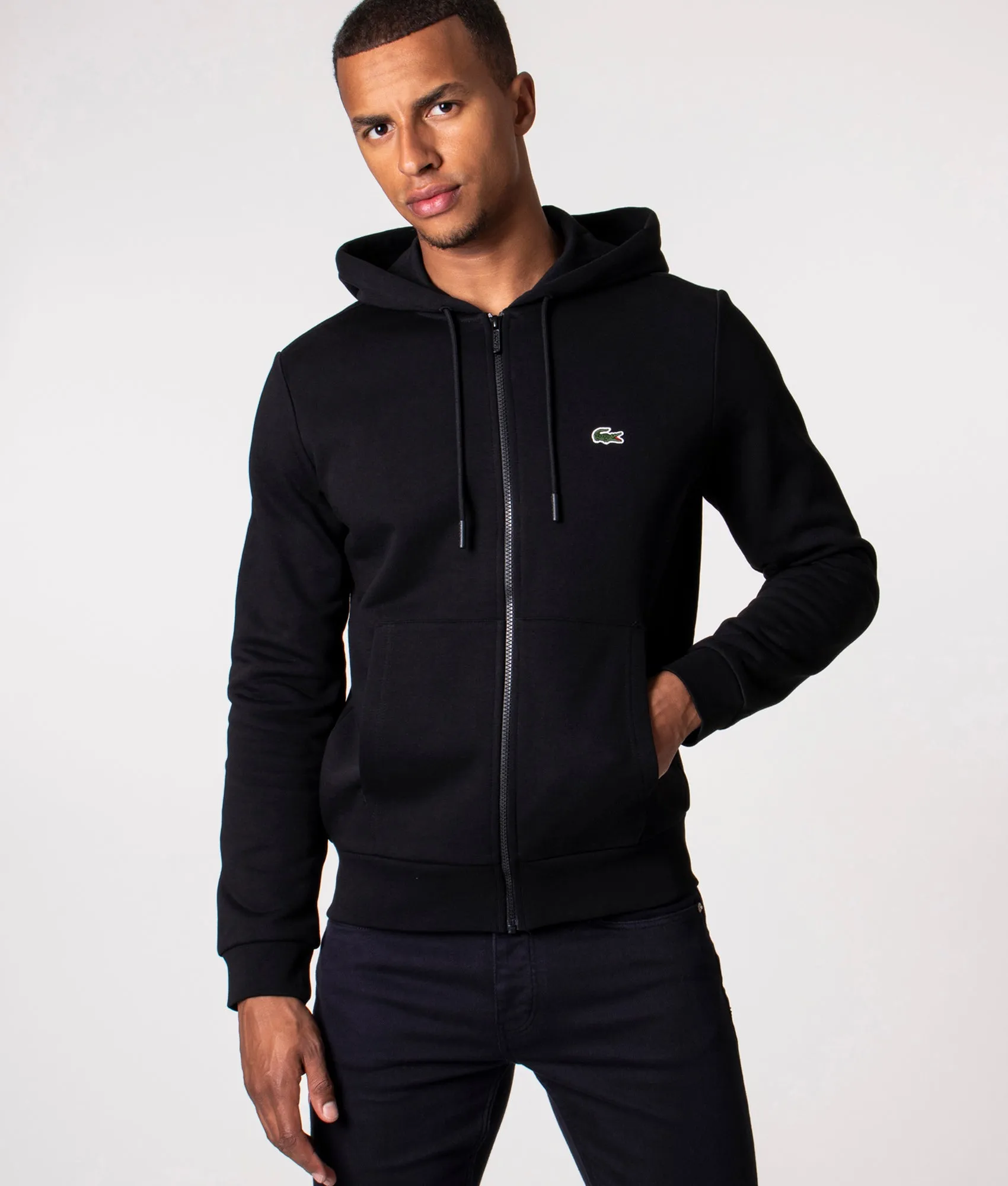 Zip Through Logo Hoodie